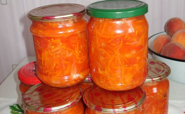 Морковь по-корейски в томатной заливке 