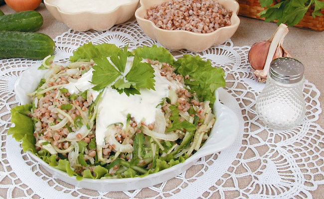 Полезный салат Купеческий с гречкой – вкусный рецепт на каждый день