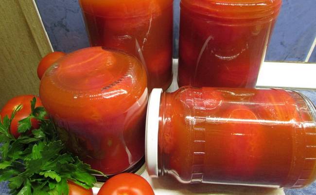 Вкусные маринованные помидоры в собственном соку на зиму